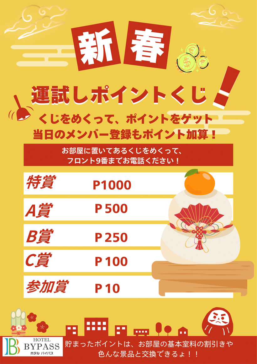 新春♪運試しポイントくじ♪